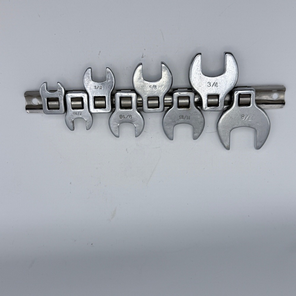 8 Pcs 3/8" Drive Crowfoot Wrench Set, 3/8"-7/8", SAE Open-End Nut Wrench Set - Picture 3 of 3